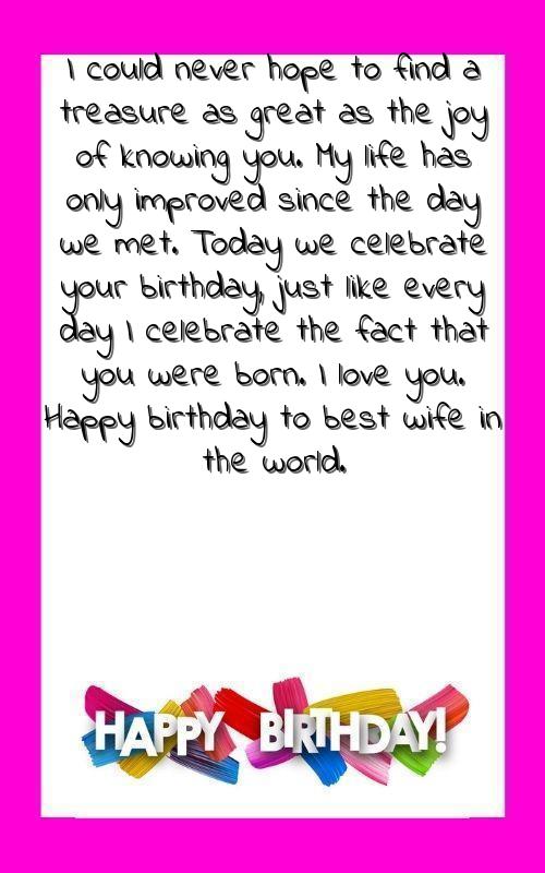 wife wishes birthday status